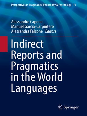 cover image of Indirect Reports and Pragmatics in the World Languages